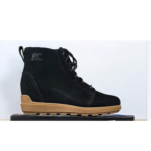 Sorel Women's Evie II Waterproof Lace  Bootie Size 8.5 Black Gum 2048641 NWT